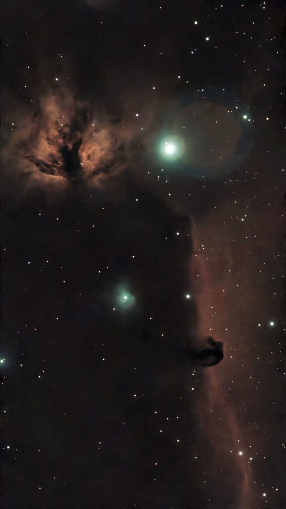 馬頭星雲と燃える星雲